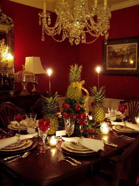 Pin By T Jones On Red Redbeautiful Red ️ Christmas Dining Table