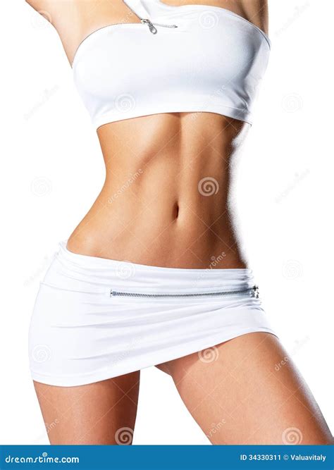 Beautiful Female Slim Tanned Body Stock Image Image