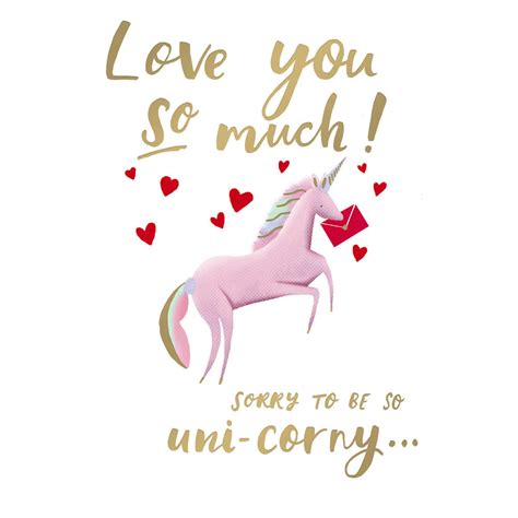 Uni Corny Love You So Much Valentines Day Card Cards