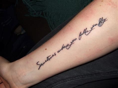 Apart from any images tattoo designs the quote tattoo designs for women and men really makes a unique tattoo designs.a tattoo of quote is a a tattoo of words and any important or special type of line or phrase.you can place any tattoo quote. Quote Tattoos Designs, Ideas and Meaning | Tattoos For You