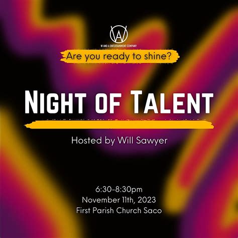 Night Of Talent First Parish Congregational Church Ucc Saco 9 March