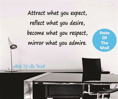 Attract What You Expect Quote Vinyl Wall Decal Sticker Art Etsy