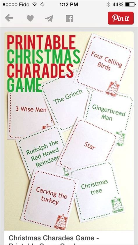 Christmas Charades Christmas Charades Christmas Charades Game