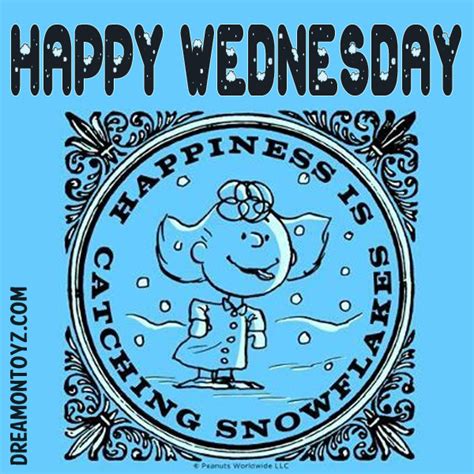 Happy Wednesday Happiness Is Catching Snowflakes More Cartoon