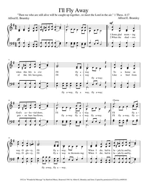 I Ll Fly Away Sheet Music For Piano Download Free In Pdf Or Midi