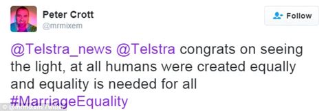 telstra publicly backs same sex marriage after customer backlash daily mail online