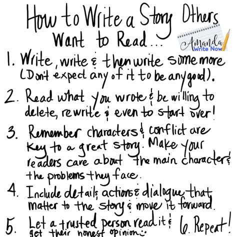 Chart How To Write A Story Others Want To Read Amanda Write Now