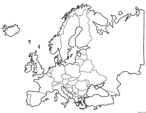 Desenhos De Mapa Da Europa 4 Para Colorir E Imprimir ColorirOnline Com