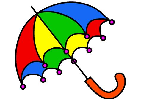 Mewarnai gambar payung kartun / mewarnai gambar: Gambar Mewarnai Payung Untuk Anak PAUD dan TK