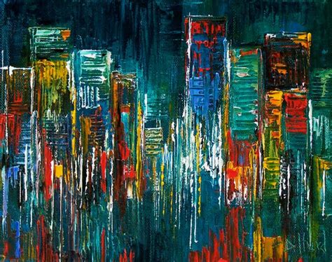 Debra Hurd Original Paintings And Jazz Art Abstract Cityscape Street