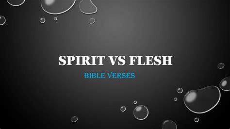 Bible Verses Spirit Vs Flesh Youtube