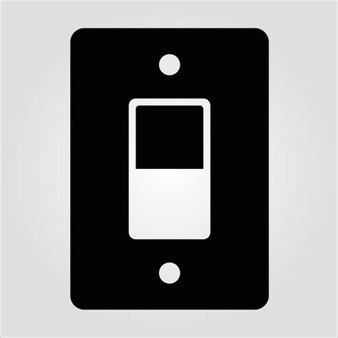 Isolated Glyph Light Switch Icon Electricity Scalable Vector Graphic