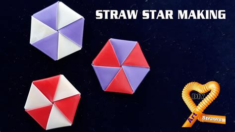 Straw Star Making How To Fold Star Using Straw Youtube