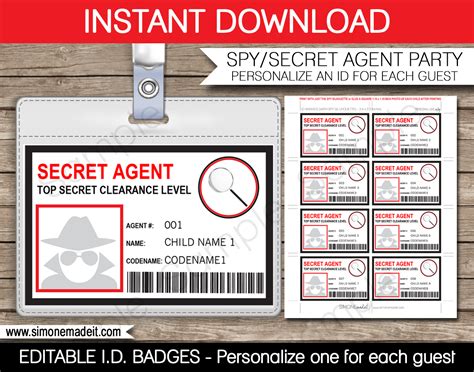 24 Blank Spy Id Card Template Templates For Spy Id Card