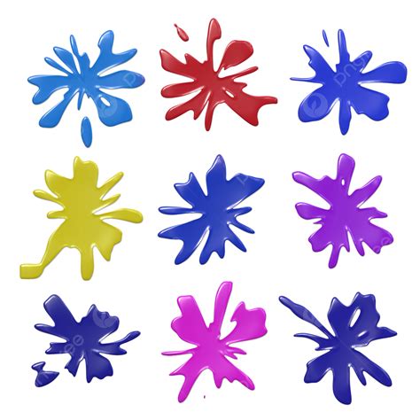 Ink Or Paint Splotches On White Splotch Splats Liquid Paint Png