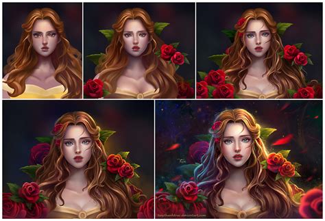 Belle Beauty And The Beast Step By Step By Tinytruc On Deviantart