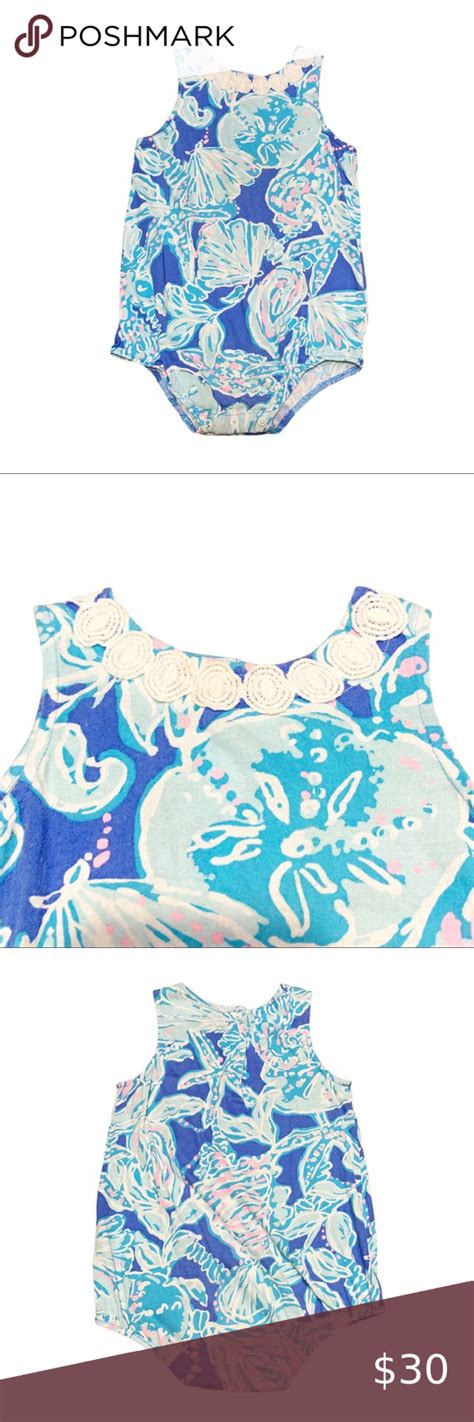 Lilly Pulitzer Infant May Bodysuit Blue Haven Lilly Pulitzer Lillies