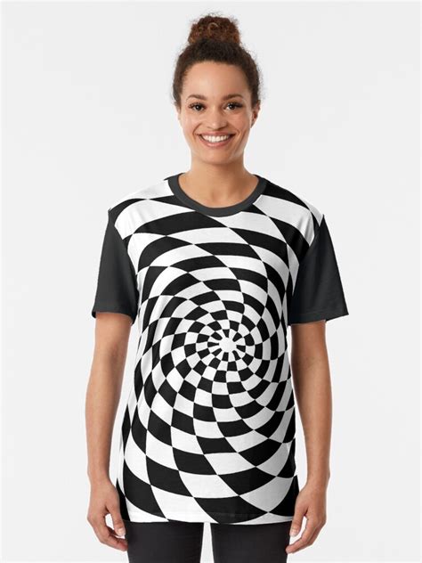 Optical Illusion Op Art Black And White T Shirt By Artsandsoul Redbubble