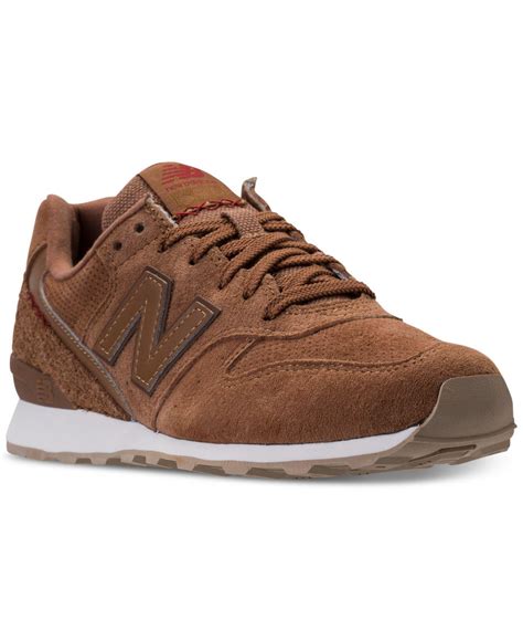 New Balance Womens 696 Suede Casual Sneakers From Finish Line In Brown