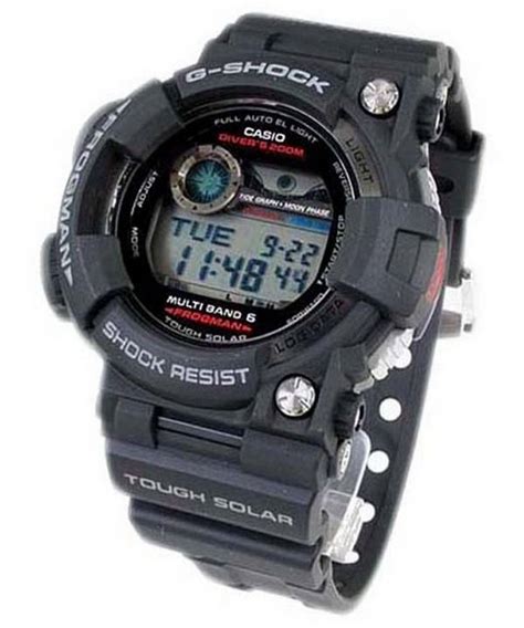 The frogman has an asymmetric shape and is attached eccentrically on its straps. Casio G-Shock Frogman GWF-1000-1JF GWF1000 Multiband 6 ...