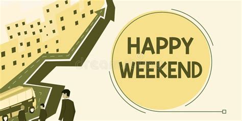 Hand Writing Sign Happy Weekend Word Written On Cheerful Rest Day Time