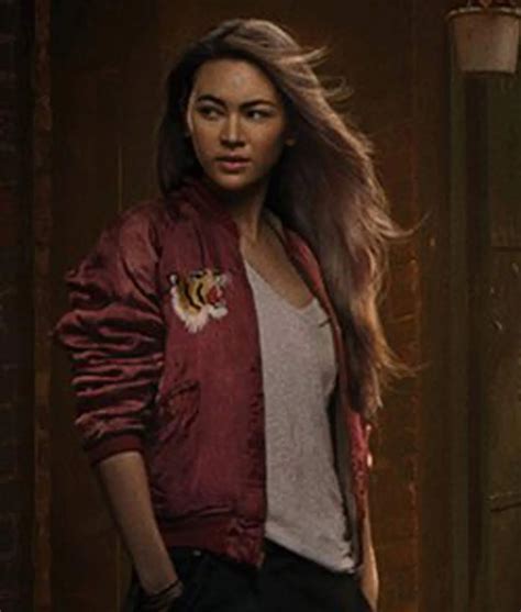 Iron Fist Red Bomber Colleen Wing Jacket With Tiger Patches Jackets