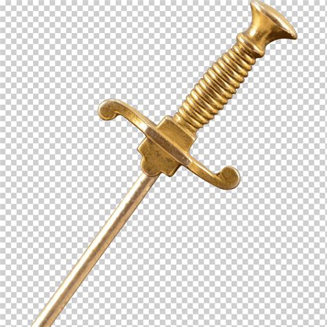 Espada dorada empuñadura de alfiler espadas alfiler oro Ruby Lane png Klipartz
