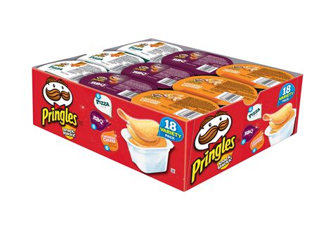Pringles Snack Stacks 3 Flavor 25 Oz 18ct Variety Pack Chz Bbq Pza