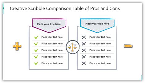 How To Show Comparison With Pros And Cons Ppt Diagrams