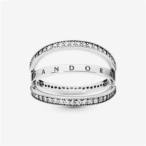 Pandora Logo Und Herzen Ring Pandora