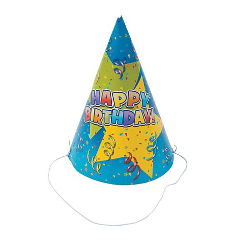 Happy Birthday Hats Star Party Supplies 144 Pieces