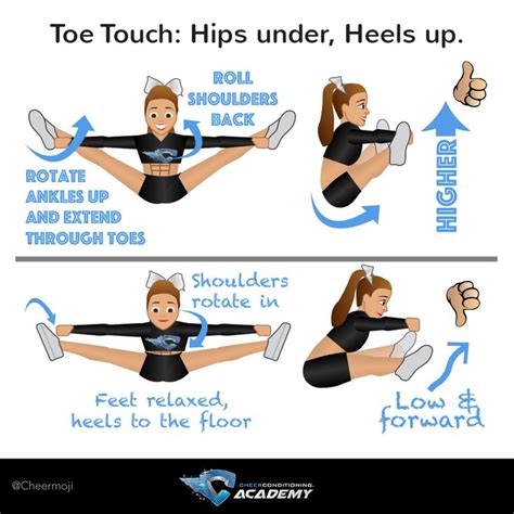 cheer jump tips for toe touch hips under heels up cheer jumps cheer workouts cheer moves