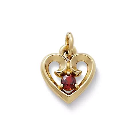 Avery Remembrance Heart Pendant With Garnet James Avery