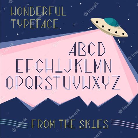 Free Vector Alphabet Uppercase Letters In Space Ufo Concept Cosmos