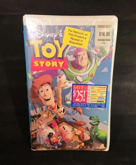 Toy Story Vhs 1996 Walt Disney Pixar Collectible New Factory Sealed