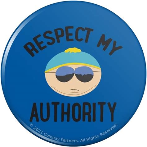 South Park Cartman Respect My Authority Pinback Button Pin Clothing Shoes And Jewelry