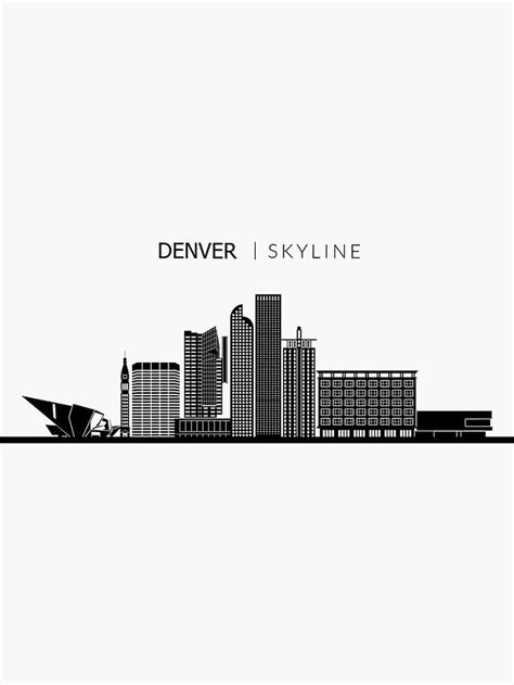 Denver City Skyline Travel Sticker For Sale By Duxdesign City