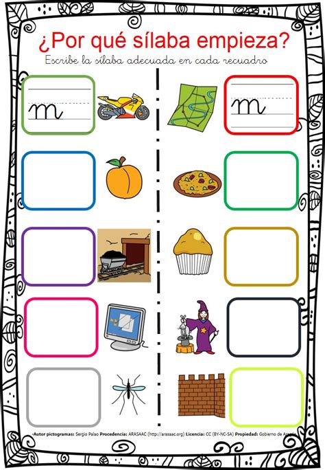 Escribe Por Que Silaba Empieza Por Ma Me Mi Mo Mu 9 Orientación