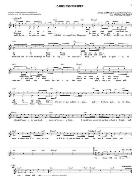 Careless Whisper By Seether George Michael Digital Sheet Music For