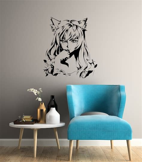 Decals Stickers And Vinyl Art Home And Garden Anime Girl Manga Smashed 3d