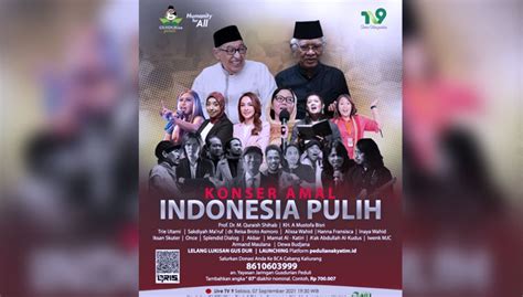 Gusdurian Peduli Segera Gelar Konser Amal Indonesia Pulih Di Haul Gus