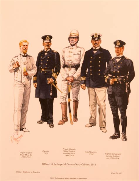 Kaiserliche Marine Offiziere 1914 Uniformi Militari Militari