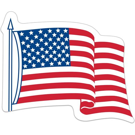 Promo Waving Usa Flag Decal Giveaway Stickers And Labels Usa Flag