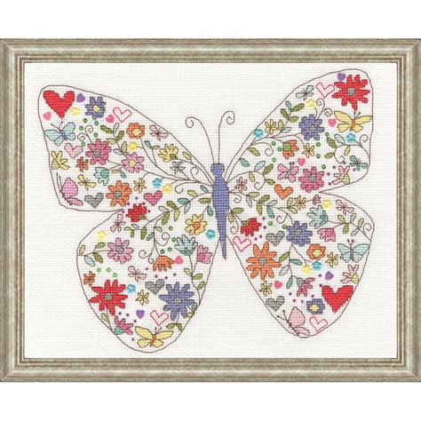 Lovely Butterfly Counted Cross Stitch Kit The Fox Collection