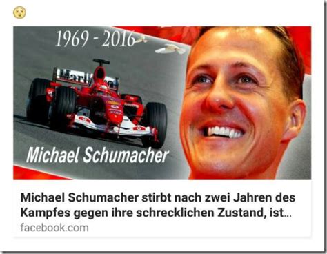 Alle aktuellen news zum gesundheitszustand von michael schumacher sowie rund um den rekordweltmeister der formel 1 finden sie hier in der übersicht. Schumacher verstorben? Fake-Beitrag führt auf Facebook in ...