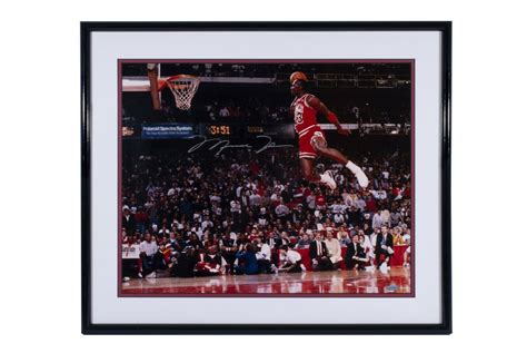 Michael Jordan Signed 1988 Slam Dunk Contest 16x20 Photo Uda Upper Dec
