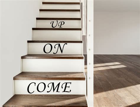 Vinyl Decal Come On Up Stair Decals Stair By Inspirationwallsigns Vinyl