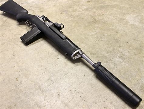 Ruger Mini 14 Chambered In 68 Spc With An Aac Sdn 6 Suppressor