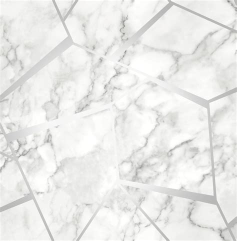 Fine Decor Fractal Marble Wallpaper Fd42263 Silver