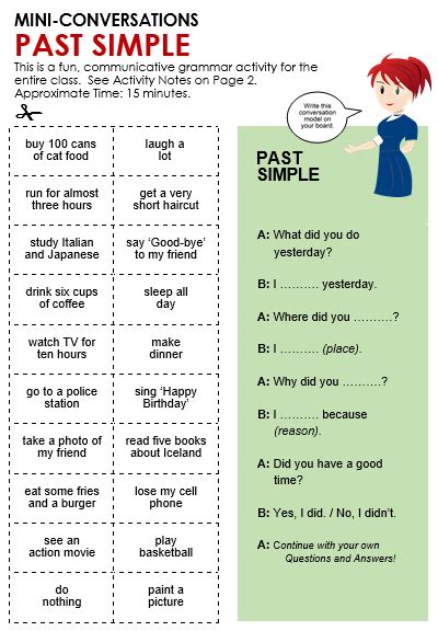Past Simple All Things Grammar